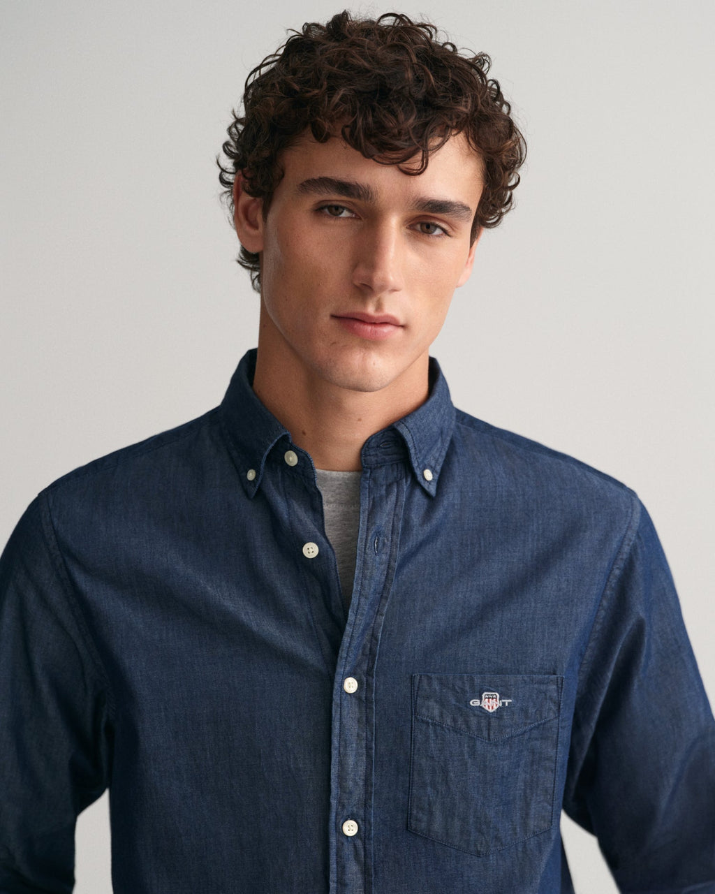 Men's Regular Fit Indigo Shirt - DARK INDIGO