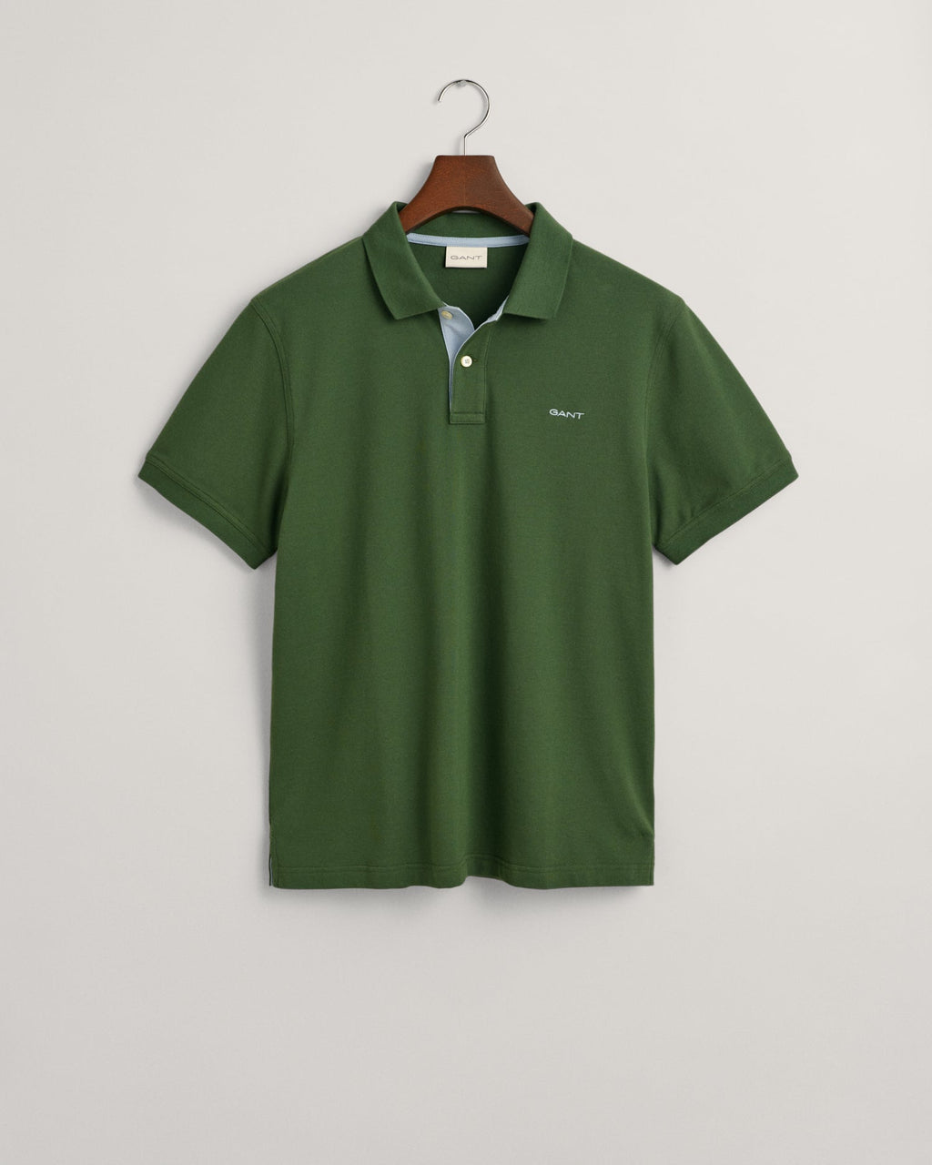 Men's Contrast Piqué Polo Shirt - PINE GREEN