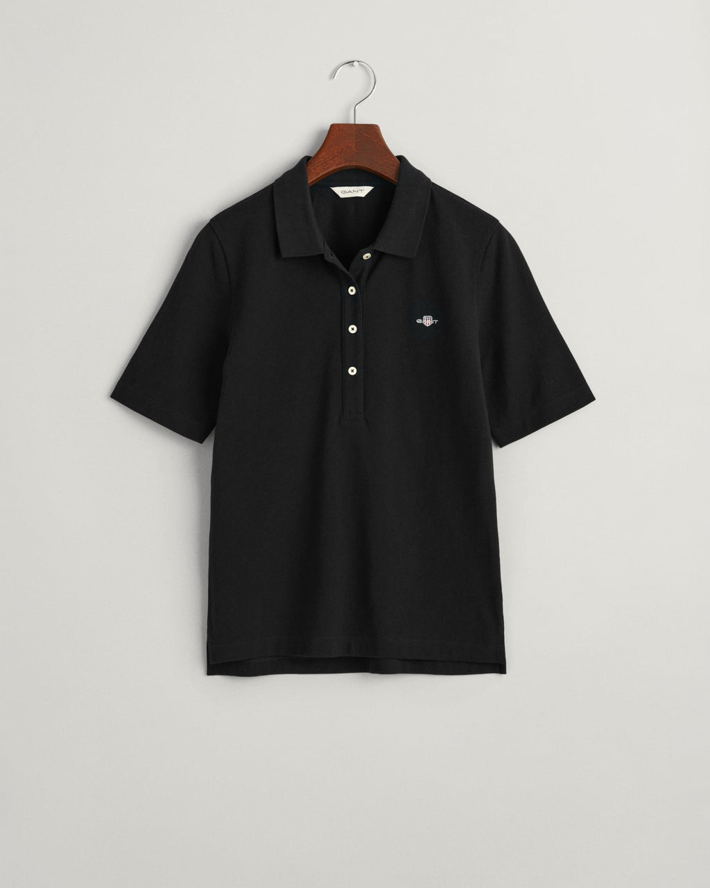 Women's Shield Piqué Polo Shirt - BLACK