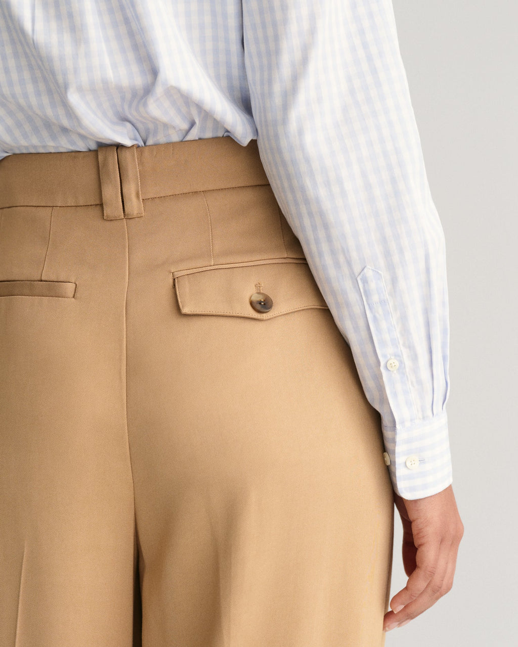 Women's Regular Fit Gingham Poplin Shirt - LIGHT BLUE