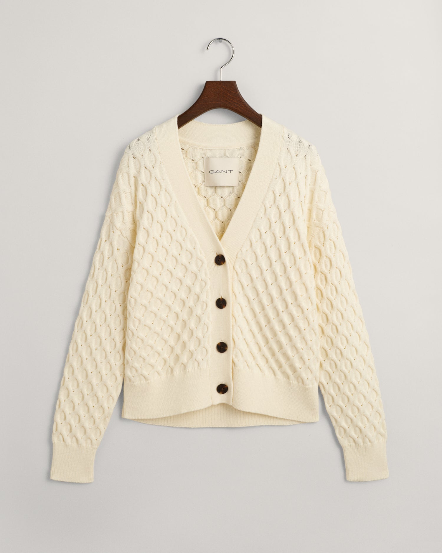 Women's Textured Knit Cardigan - CREAM
