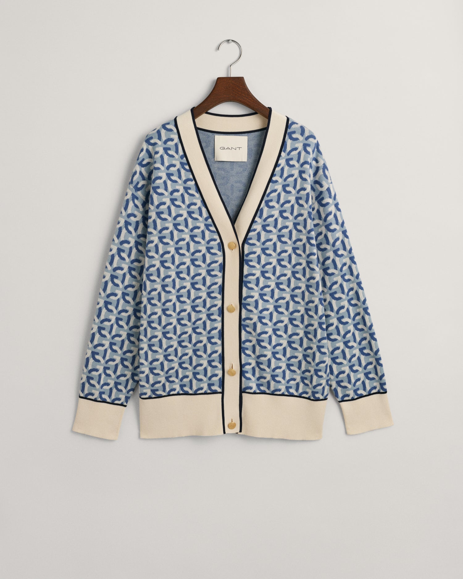 Women's Jacquard G Knit Cardigan - DOVE BLUE